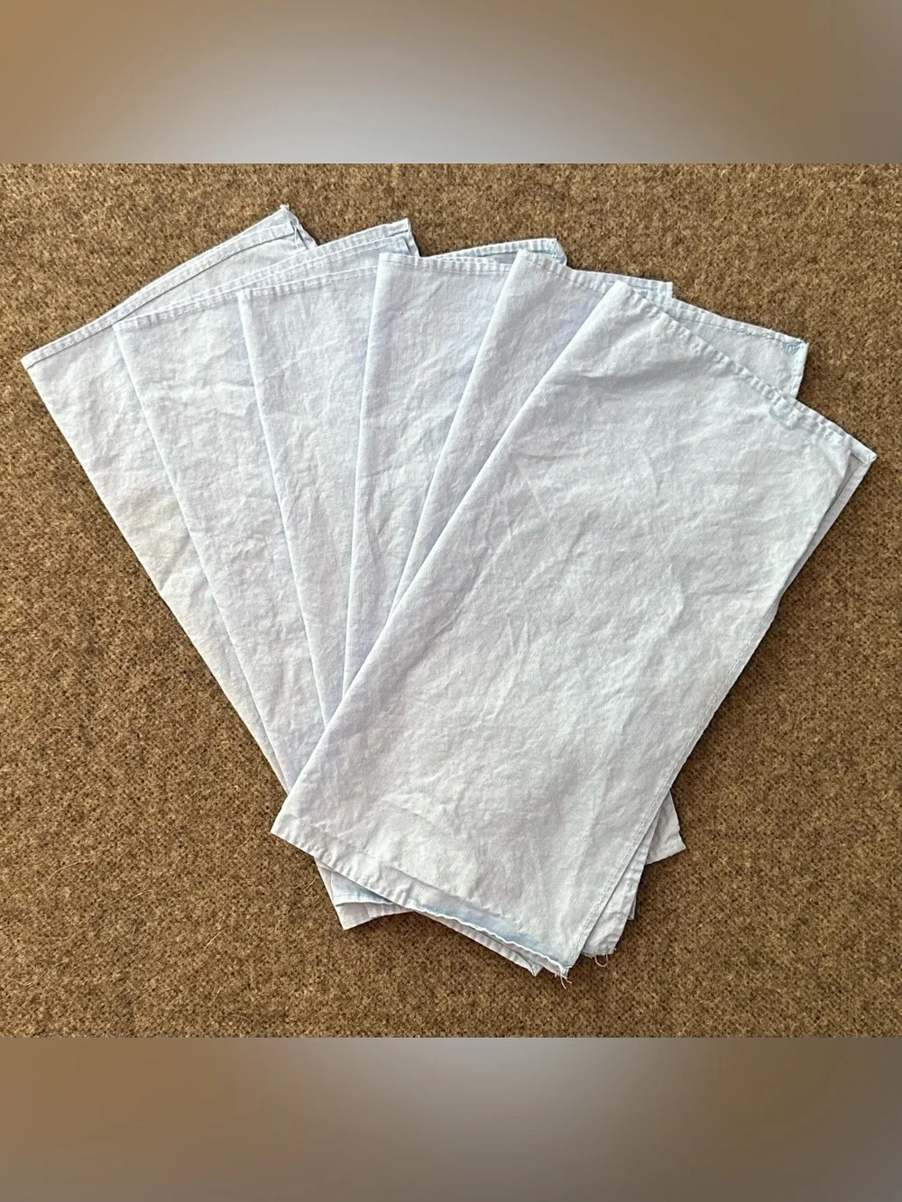 Light blue cloth napkins • set of 6 • cotton